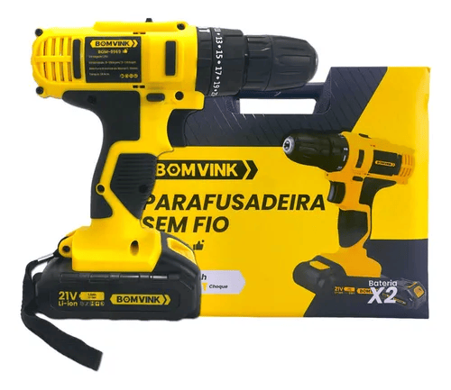 Parafusadeira Furadeira Bateria 12v Bivolt Frequência 60hz