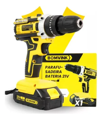 Parafusadeira Furadeira De Impacto 3/8 Profissional 21v