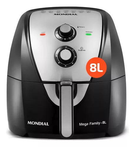 Fritadeira Sem Óleo Air Fryer 8L, Mondial Antiaderente, 1900W, - AFN-80-BI